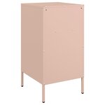 vidaXL Tables de chevet 2 Pièces rose 36x39x68 cm acier laminé à froid