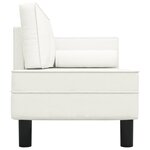 vidaXL Chaise longue avec coussins et traversin crème similicuir