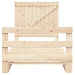 vidaXL Cadre de lit et tête de lit 100x200 cm bois de pin massif