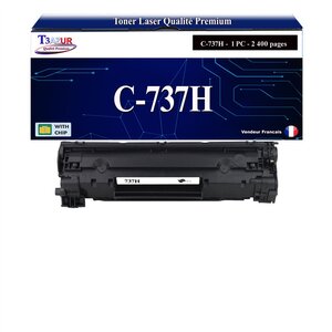 T3AZUR - Toner compatible avec Canon 737H pour Canon MF-237w MF-244dw MF-247dw MF-249dw Noir - 2 400p