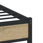 vidaXL Cadre de lit en métal sans matelas chêne sonoma 100x200 cm