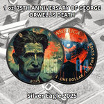 GEORGE ORWELL 75th Death Anniversary 1 Once Argent Monnaie 1 Dollars USA 2025