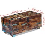 vidaXL Coffre table basse Bois de récupération massif 80x40x35 cm