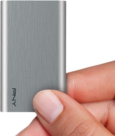 Disque dur externe PNY Elite 1To (960Go) SSD USB 3.1 (Argent) - La
