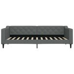 vidaXL Lit de jour avec matelas gris foncé 90x200 cm tissu