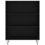 vidaXL Buffet haut Noir 69 5x34x180 cm Bois d'ingénierie