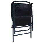 vidaXL Chaises de jardin pliables lot de 2 Textilène Noir