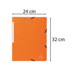 Chemise À Élastique Sans Rabat Carte Lustrée 400gm2 - A4 - Orange - X 25 - Exacompta