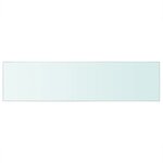 vidaXL Panneaux d'étagère 2 Pièces Verre Transparent 100 x 25 cm