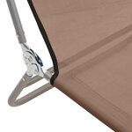 vidaXL Chaises longues pliables lot de 2 marron textilène et acier