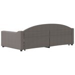 vidaXL Lit de jour avec lit gigogne taupe 100x200 cm tissu