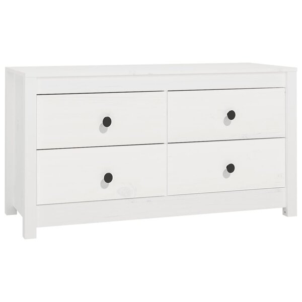 vidaXL Armoire latérale Blanc 100x40x54 cm Bois de pin massif