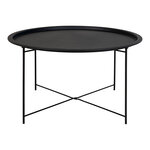 Table basse en acier noir Ø 75 x 43 cm