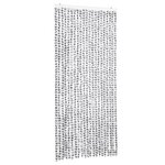 vidaXL Rideau anti-mouches gris clair et gris foncé 90x200 cm chenille