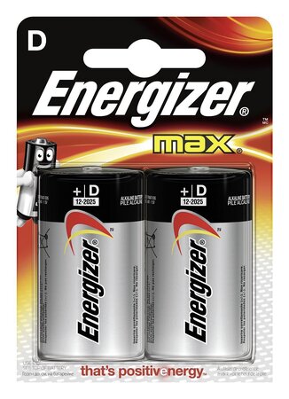 Blister de 2 Piles Max LR20 D ENERGIZER