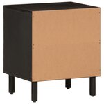vidaXL Tables de chevet 2 Pièces noir 40x33x46 cm bois de manguier solide