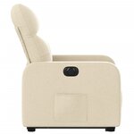 vidaXL Fauteuil inclinable électrique crème tissu