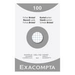 Étui De 100 Fiches - Bristol Quadrillé 5x5 Non Perforé 100x150mm - Blanc - X 10 - Exacompta