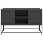 vidaXL Buffet haut noir 36x39x123 cm acier