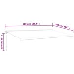 vidaXL Auvent rétractable crème 5x3 m tissu et aluminium