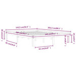 vidaXL Cadre de lit Blanc Bois de pin massif 140x200 cm