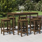 vidaXL Ensemble de bar de jardin 7 Pièces marron miel bois de pin massif