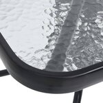 vidaXL Table de jardin Noir 70x70x70 cm Acier