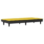 vidaXL Canapé-lit jaune clair tissu