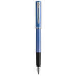Waterman graduate allure stylo plume laque bleue satinée plume fine cartouche encre bleu coffret cadeau
