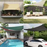 vidaXL Voile de parasol tissu oxford rectangulaire 2x4 5 m anthracite