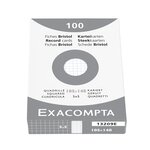 Étui De 100 Fiches - Bristol Quadrillé 5x5 Non Perforé 105x148mm - Blanc - X 10 - Exacompta