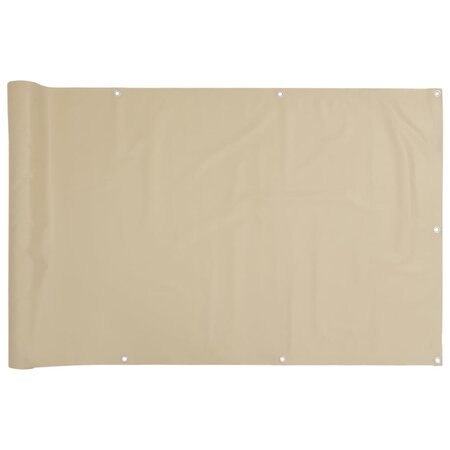 vidaXL Écran de balcon Beige 120x600 cm Tissu Oxford