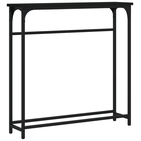 vidaXL Table console noir 75x19 5x75 cm bois d'ingénierie