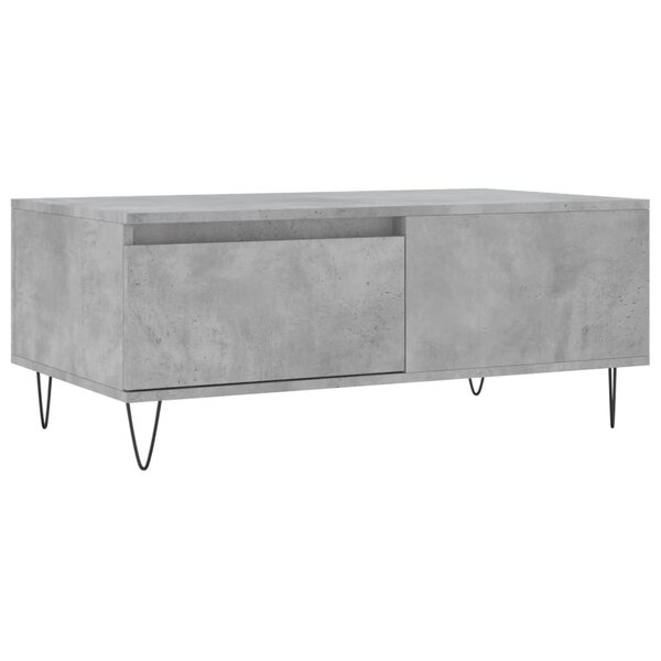 vidaXL Table basse Gris béton 90x50x36 5 cm Bois d'ingénierie