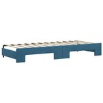 vidaXL Lit de jour avec lit gigogne et matelas bleu 80x200 cm velours