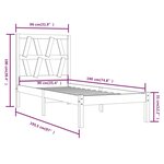 vidaXL Cadre de lit Blanc Bois de pin massif 90x190 cm Simple