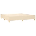 vidaXL Sommier à lattes de lit et matelas et LED Crème 200x200cm Tissu