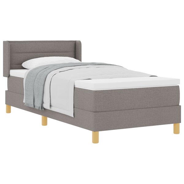 Lit avec sommier vidaXL avec matelas taupe 80x200 cm tissu