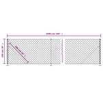 vidaXL Clôture à mailles losangées avec bride anthracite 1x10 m