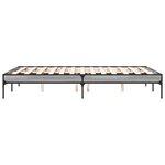 vidaXL Cadre de lit sonoma gris 140x190 cm bois d'ingénierie et métal