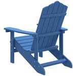 vidaXL Chaise Adirondack de jardin PEHD bleu marine