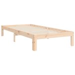 vidaXL Cadre de lit avec tête de lit simple bois massif