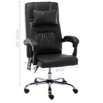 Chaise fauteuil siège de bureau informatique étude de massage similicuir noir 02_0024020