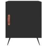 vidaXL Tables de chevet 2 Pièces noir 40x40x50 cm bois d’ingénierie