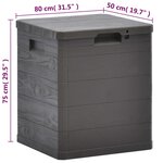 vidaXL Boîte de rangement de jardin 90 L Marron