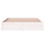 vidaXL Cadre de lit Blanc Bois massif 140x200 cm