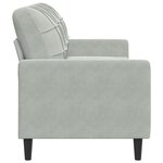 vidaXL Canapé à 3 places Gris clair 180 cm Velours