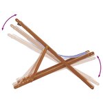 vidaXL Chaises de plage pliantes lot de 2 bleu blanc tissu bois massif