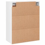 vidaXL Armoire murale blanc brillant 69 5x34x90 cm bois d'ingénierie
