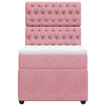 vidaXL Sommier à lattes de lit et matelas Rose 80x200 cm Velours